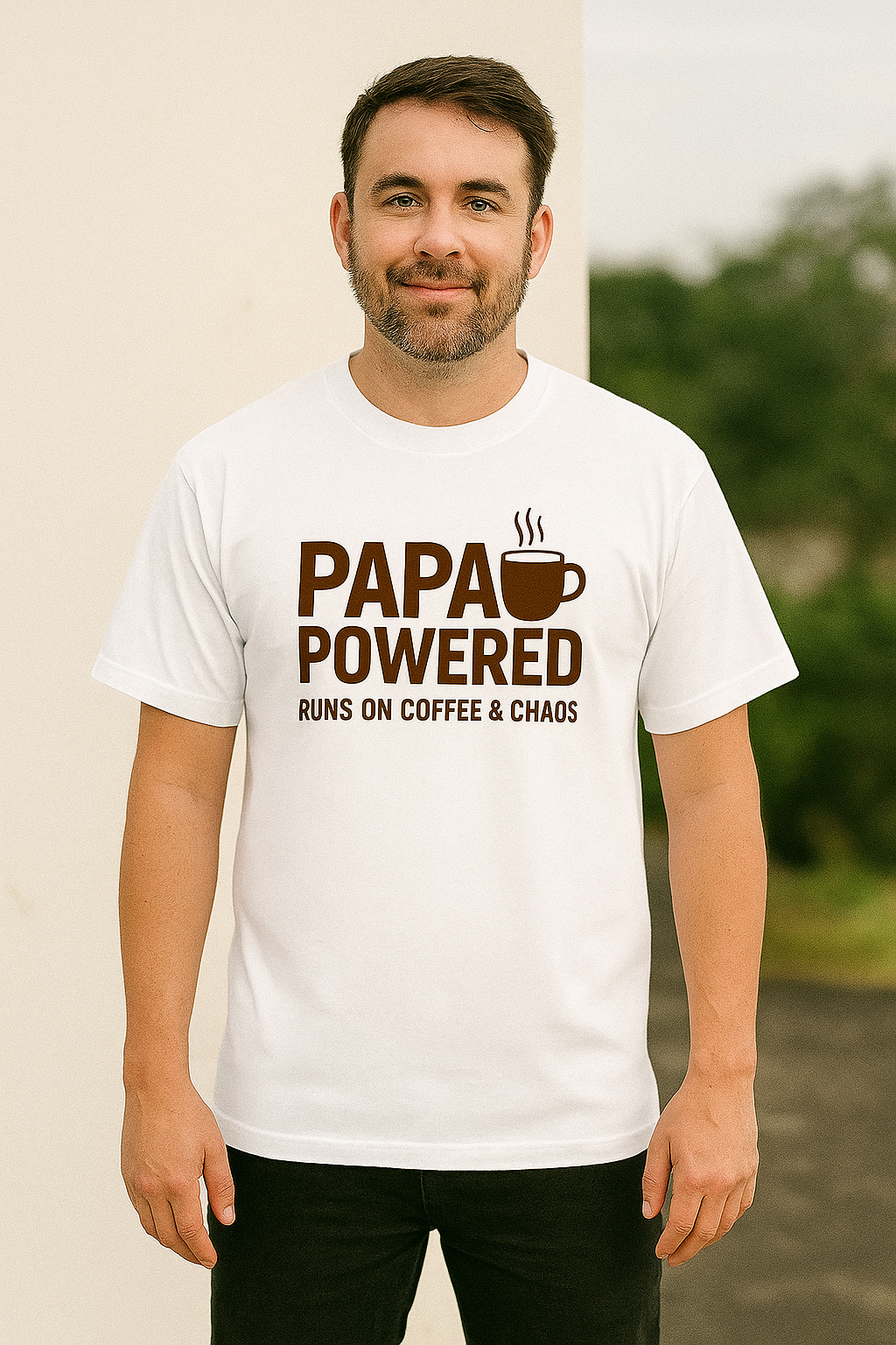 Papa Powered Basic T-Shirt