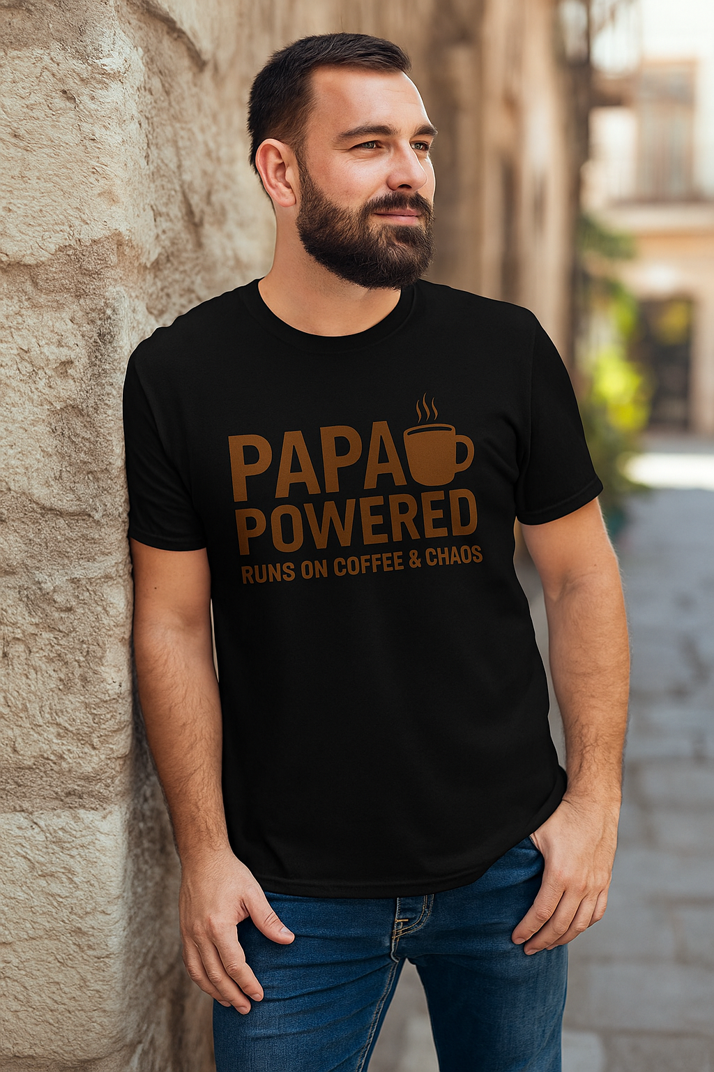 Papa Powered Basic T-Shirt